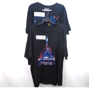 Pac Man Game Over + Transformers Optimus Prime Retro Tron T-shirt Lot Size 3XL